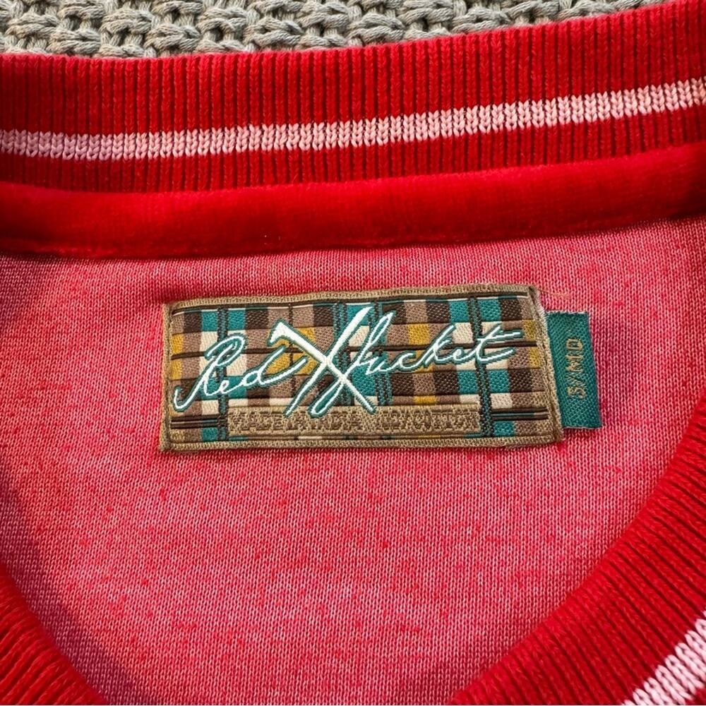 Red Jacket Wisconsin Badgers V Neck Short Sleeved Sweater ~ S/MD - Picture 7 of 11